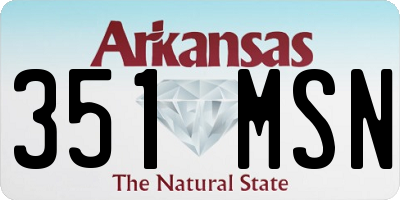 AR license plate 351MSN