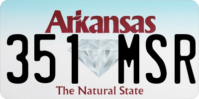 AR license plate 351MSR