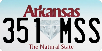 AR license plate 351MSS
