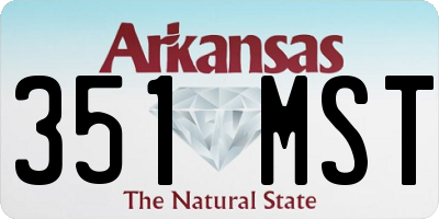 AR license plate 351MST