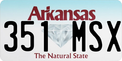 AR license plate 351MSX