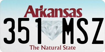 AR license plate 351MSZ
