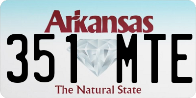 AR license plate 351MTE