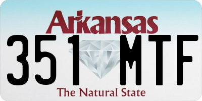 AR license plate 351MTF