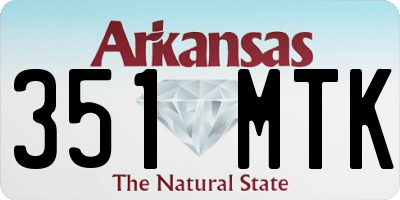 AR license plate 351MTK