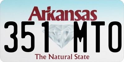 AR license plate 351MTO