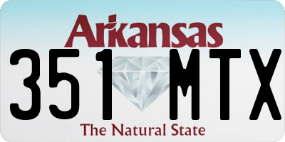 AR license plate 351MTX