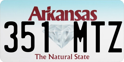 AR license plate 351MTZ