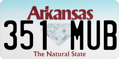 AR license plate 351MUB