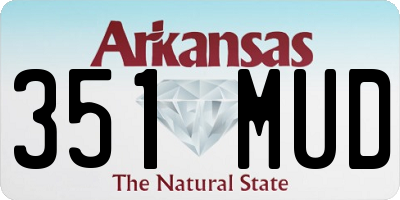 AR license plate 351MUD