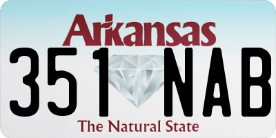 AR license plate 351NAB