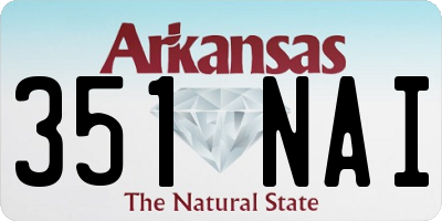 AR license plate 351NAI