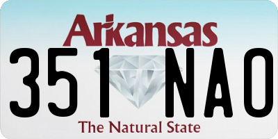 AR license plate 351NAO