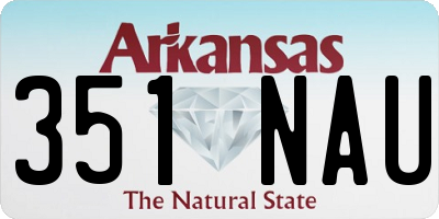 AR license plate 351NAU