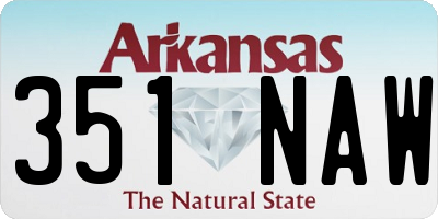 AR license plate 351NAW