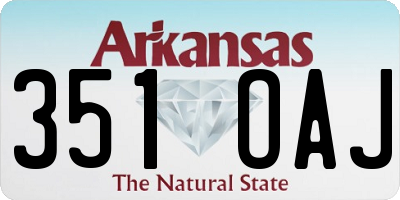 AR license plate 351OAJ