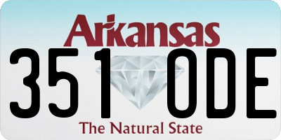 AR license plate 351ODE