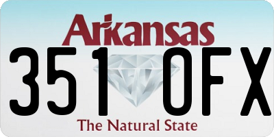 AR license plate 351OFX