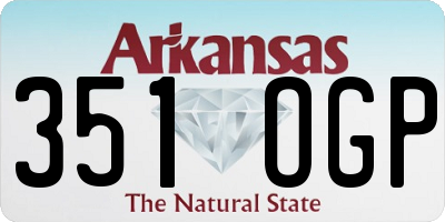 AR license plate 351OGP