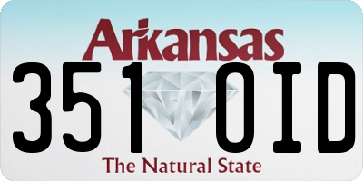 AR license plate 351OID
