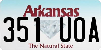 AR license plate 351UOA
