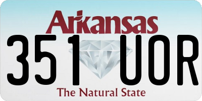 AR license plate 351UOR
