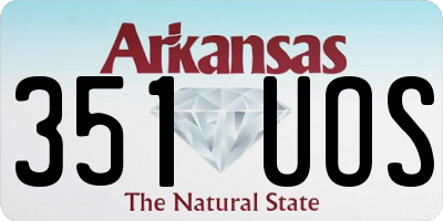 AR license plate 351UOS