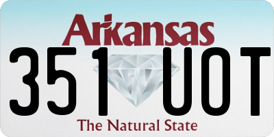 AR license plate 351UOT