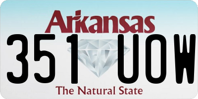 AR license plate 351UOW