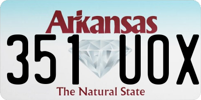 AR license plate 351UOX