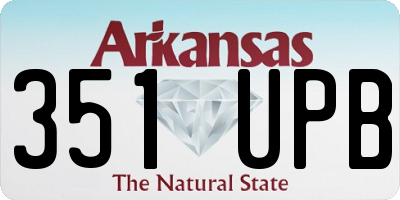 AR license plate 351UPB