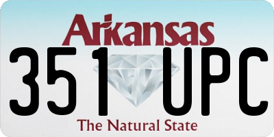 AR license plate 351UPC