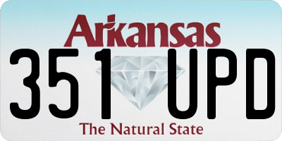 AR license plate 351UPD