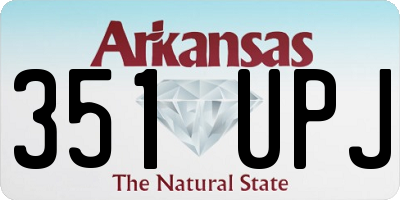 AR license plate 351UPJ