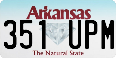 AR license plate 351UPM