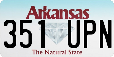 AR license plate 351UPN