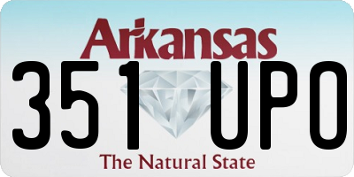 AR license plate 351UPO