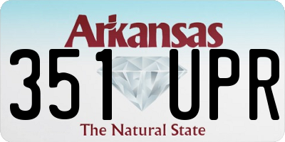 AR license plate 351UPR