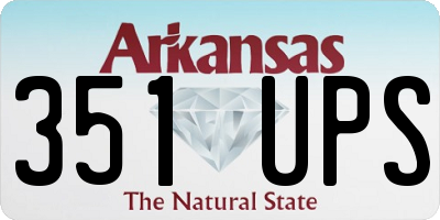 AR license plate 351UPS