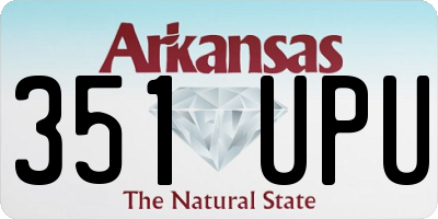 AR license plate 351UPU