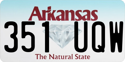 AR license plate 351UQW