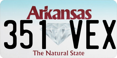 AR license plate 351VEX