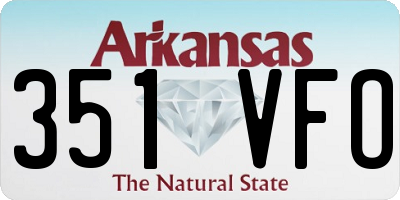 AR license plate 351VFO