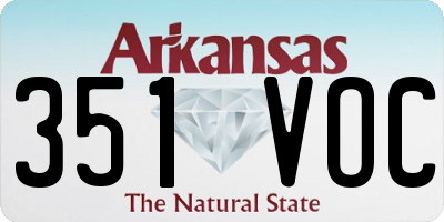 AR license plate 351VOC