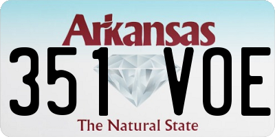 AR license plate 351VOE