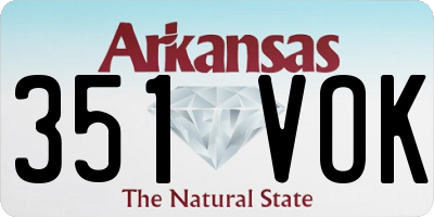 AR license plate 351VOK