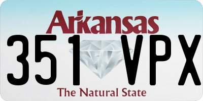AR license plate 351VPX