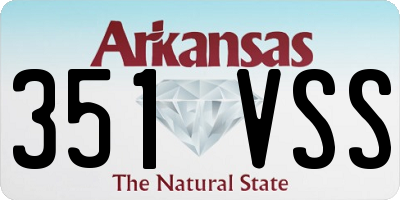 AR license plate 351VSS