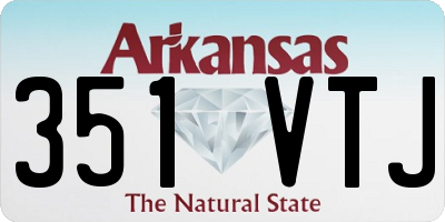 AR license plate 351VTJ