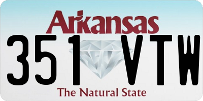 AR license plate 351VTW